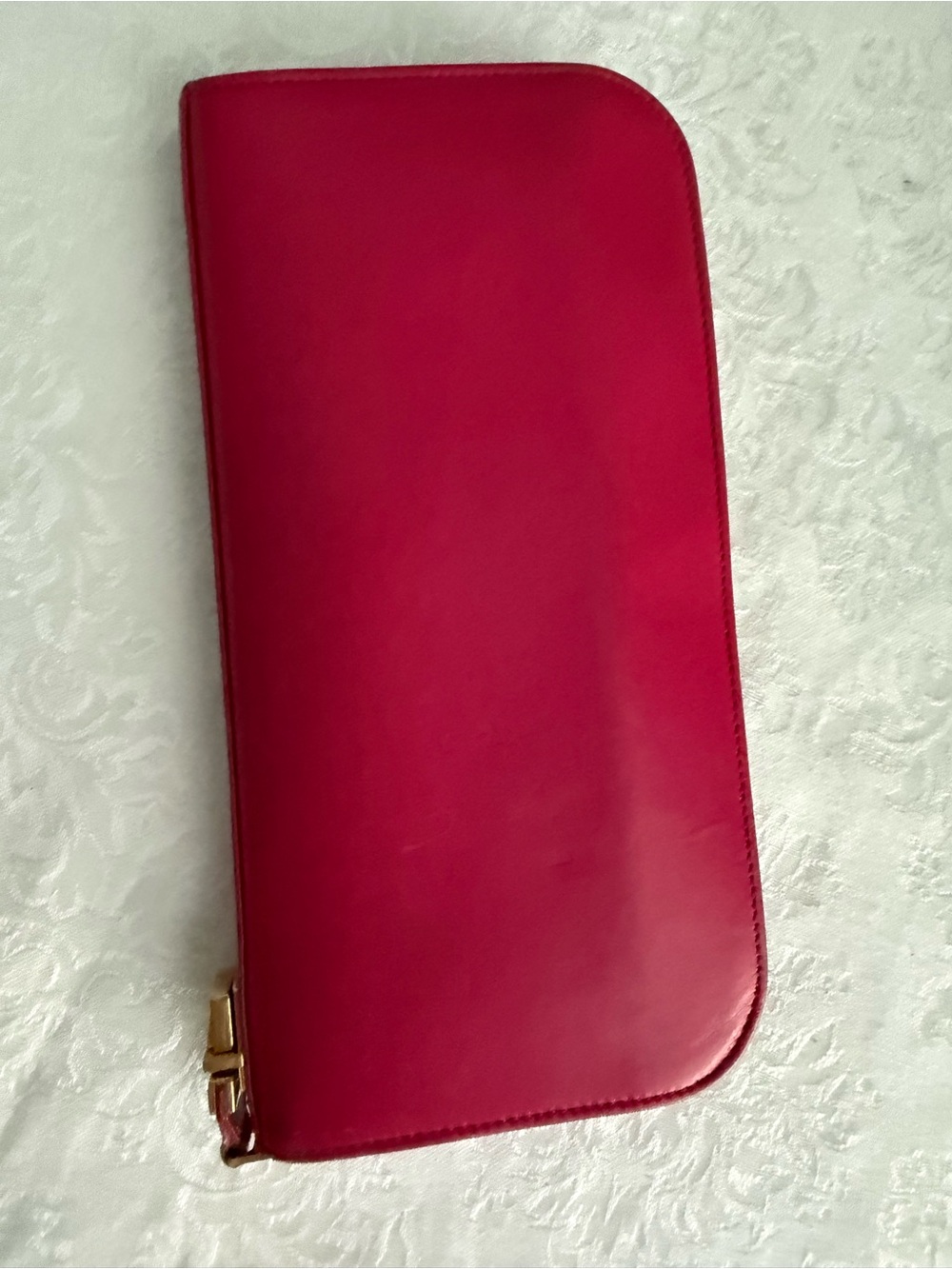 Saint Laurent Pink Leather Zip Wallet with Gold Hardware - Picture 3 of 17